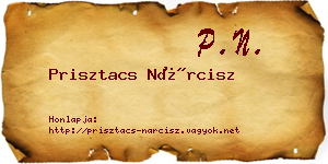 Prisztacs Nárcisz névjegykártya